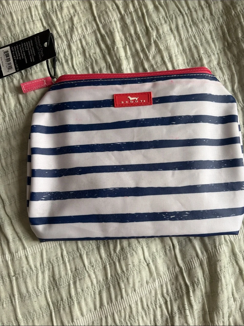Scout Striped Navy, White & Pink Cosmetic Pouch Duo